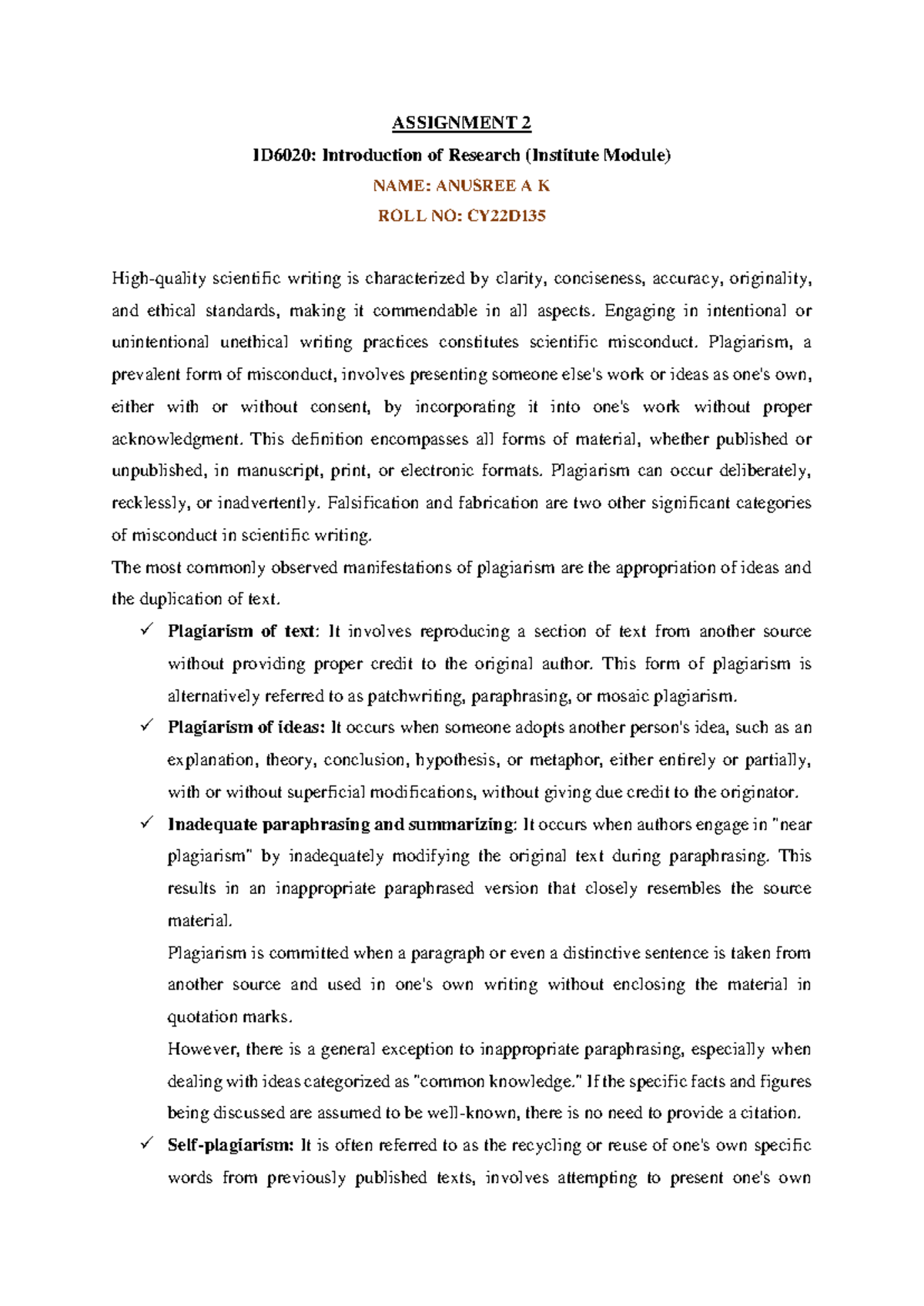 CY22D135 Assignment 2 - NIL - ASSIGNMENT 2 ID6020: Introduction of ...
