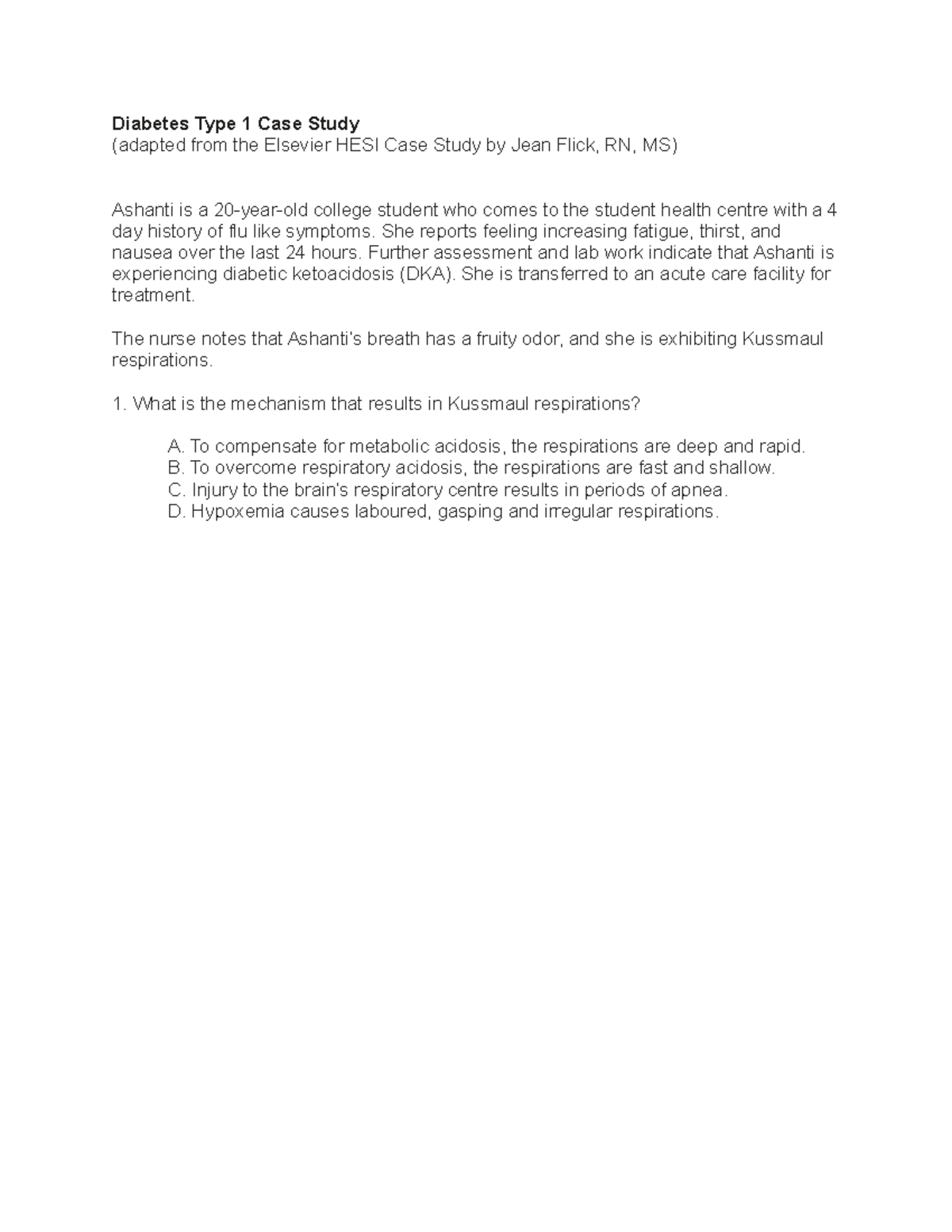 Hesi Case Study Diabetes Type 1 Quizlet - uvu8q0m