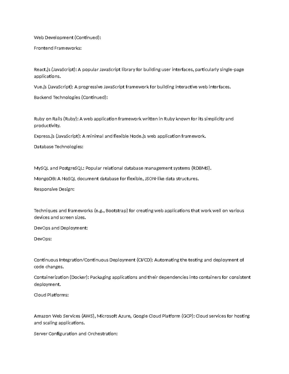 Week 7 CG - Class Notes - Web Development (Continued): Frontend ...
