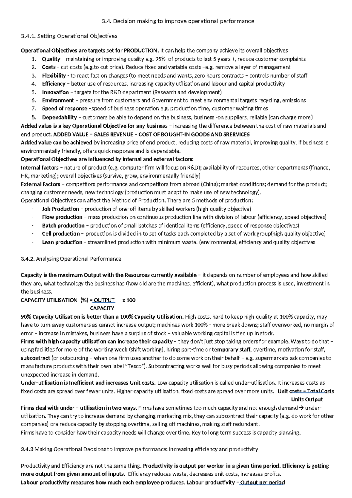 3.4 Decision Making to improve operational performance - 3. Decision ...