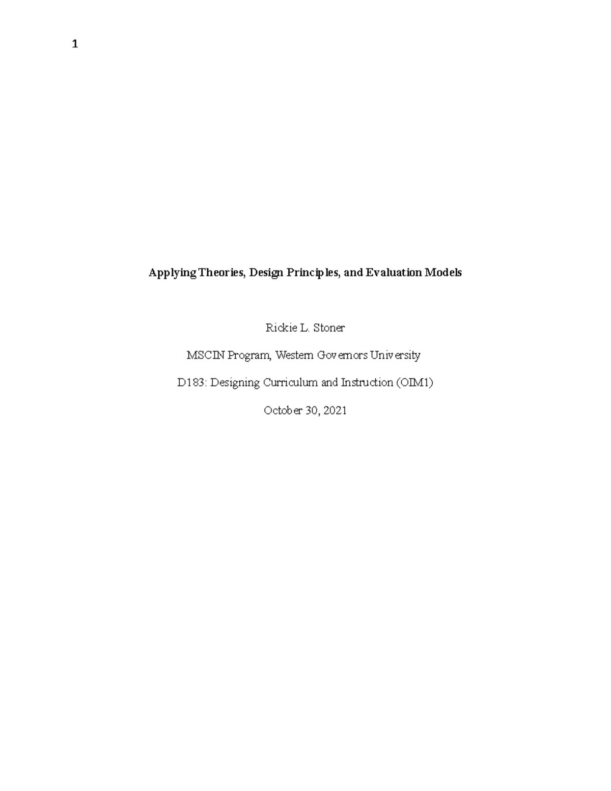 Applying Theories - Task Passed - Applying Theories, Design Principles ...