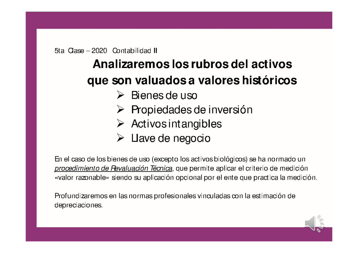 Deproeciaciones De Bienes De Uso E Intangibles Studocu