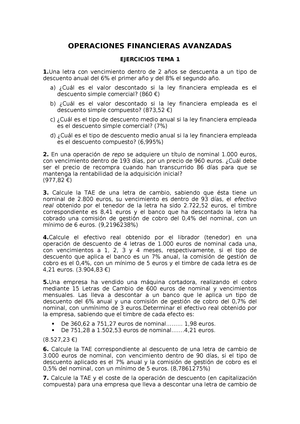 Ejercicios Examen Tema 1 Studocu