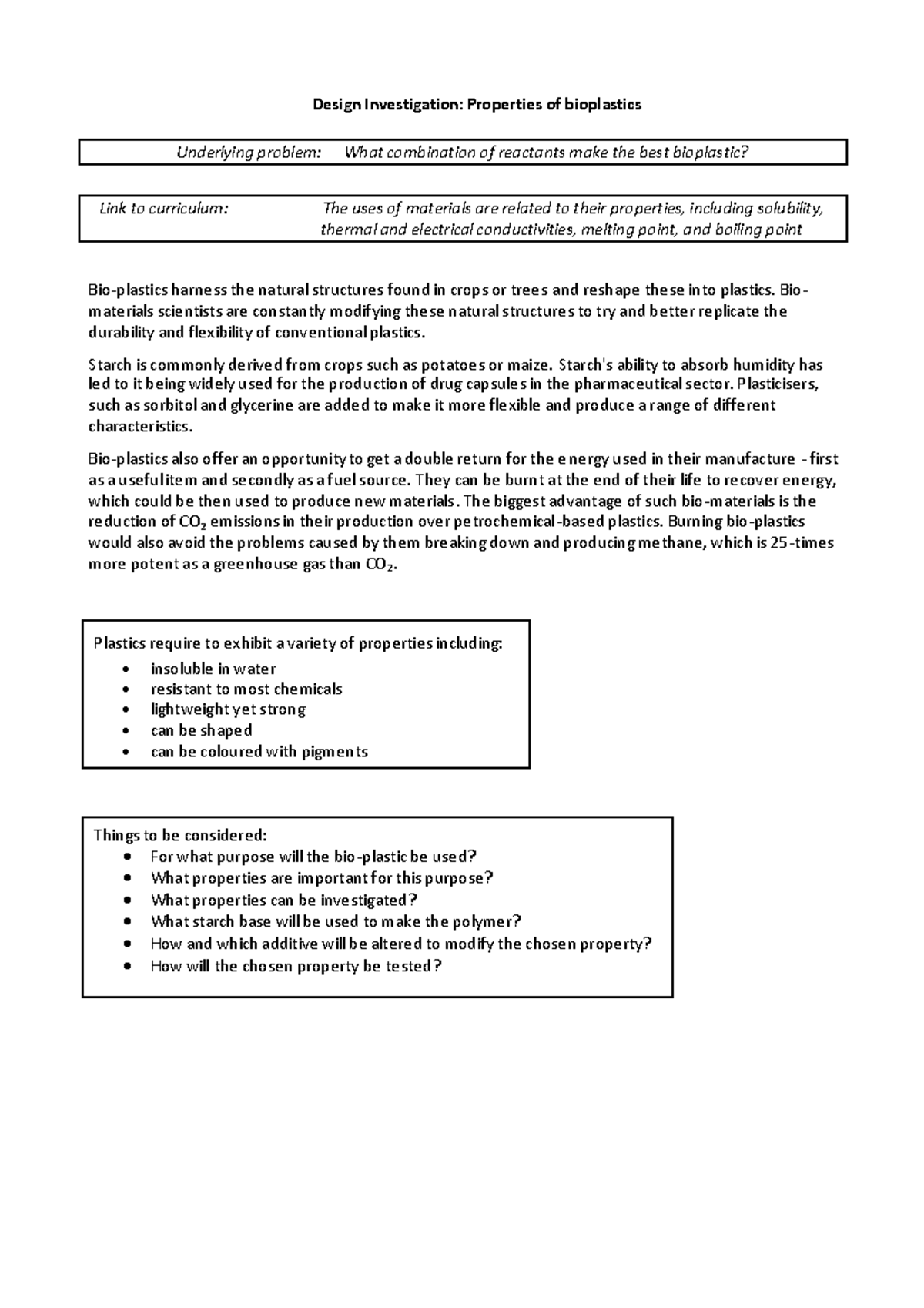 Making Polymers Study Notes Design Investigation Properties Of