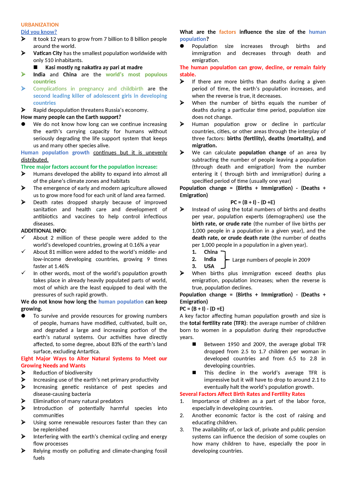 Envisci- Reviewer - Asdfghjk - URBANIZATION Did You Know? It Took 12 ...