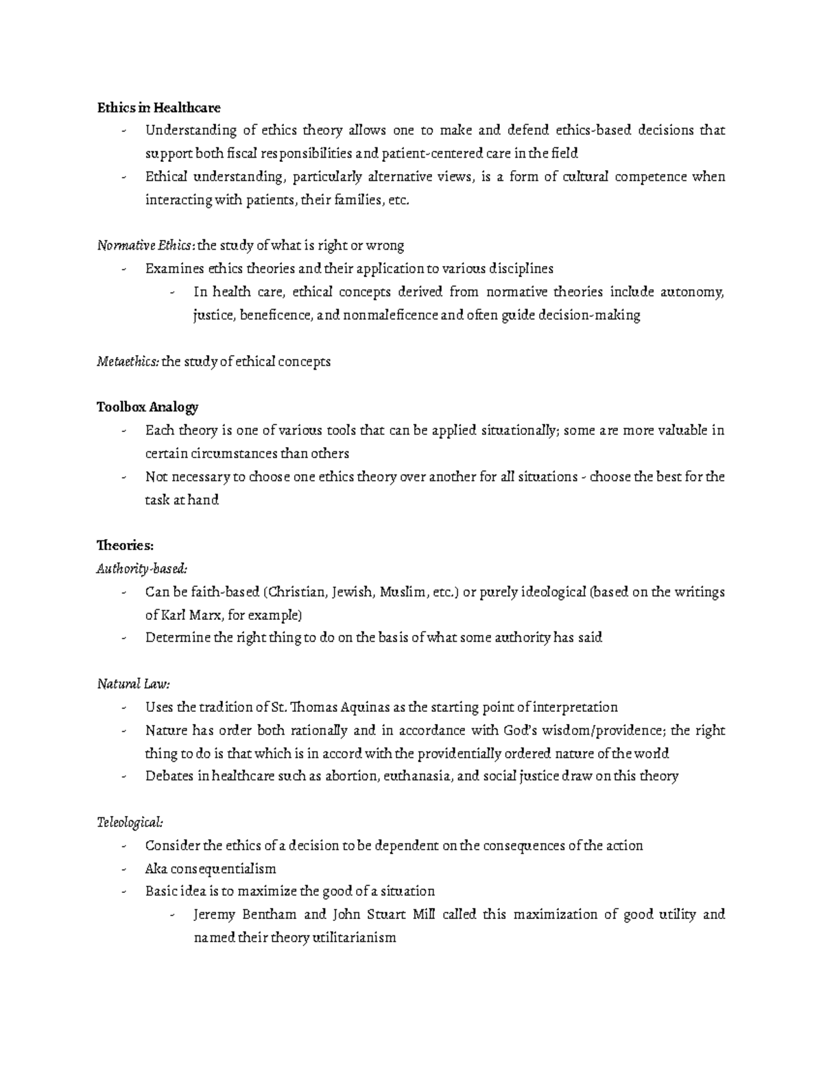 Chapter 1, pages 3-6 - Ethics in Healthcare - Understanding of ethics ...