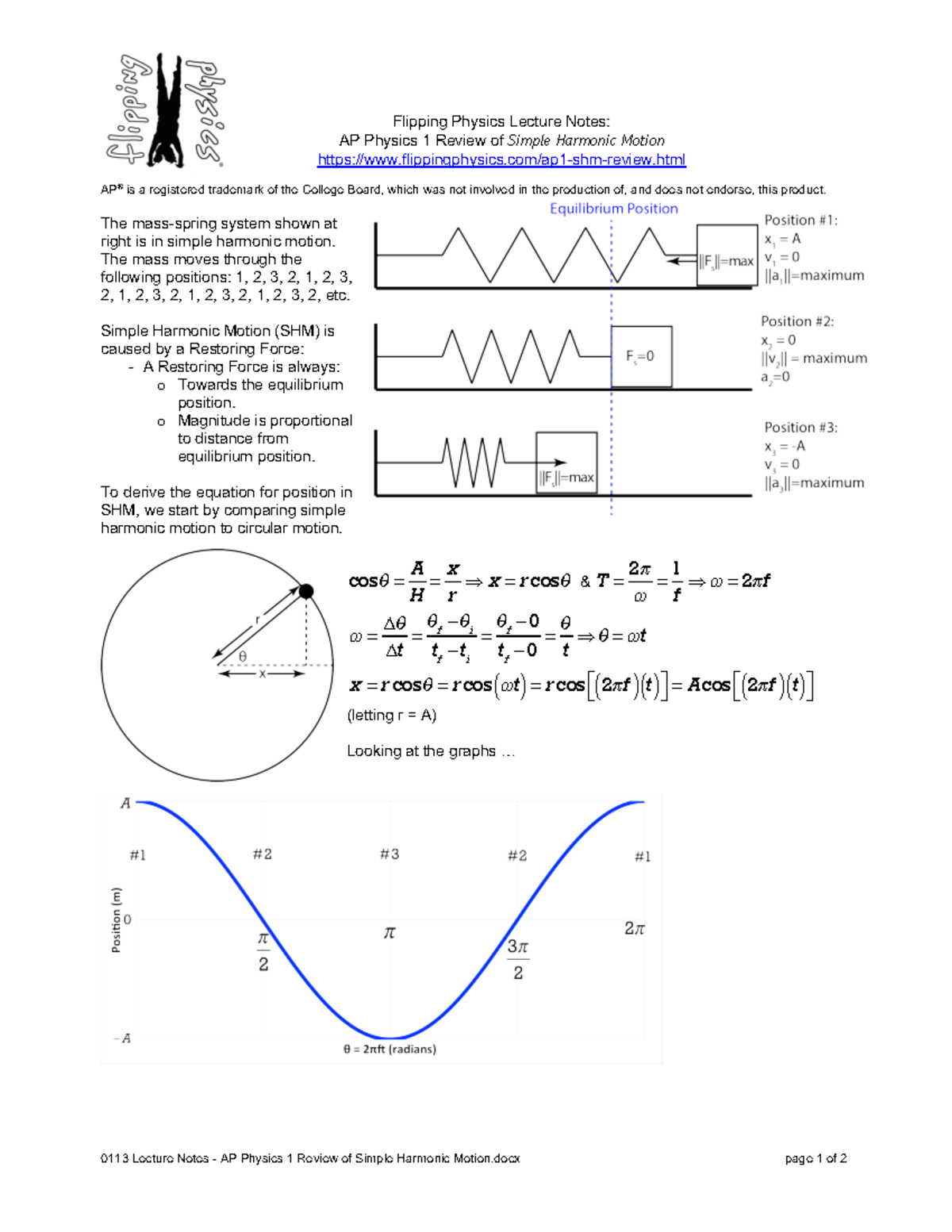 Ap physics 1 review lecture notes - all-10-11 - 0113 Lecture Notes - AP ...