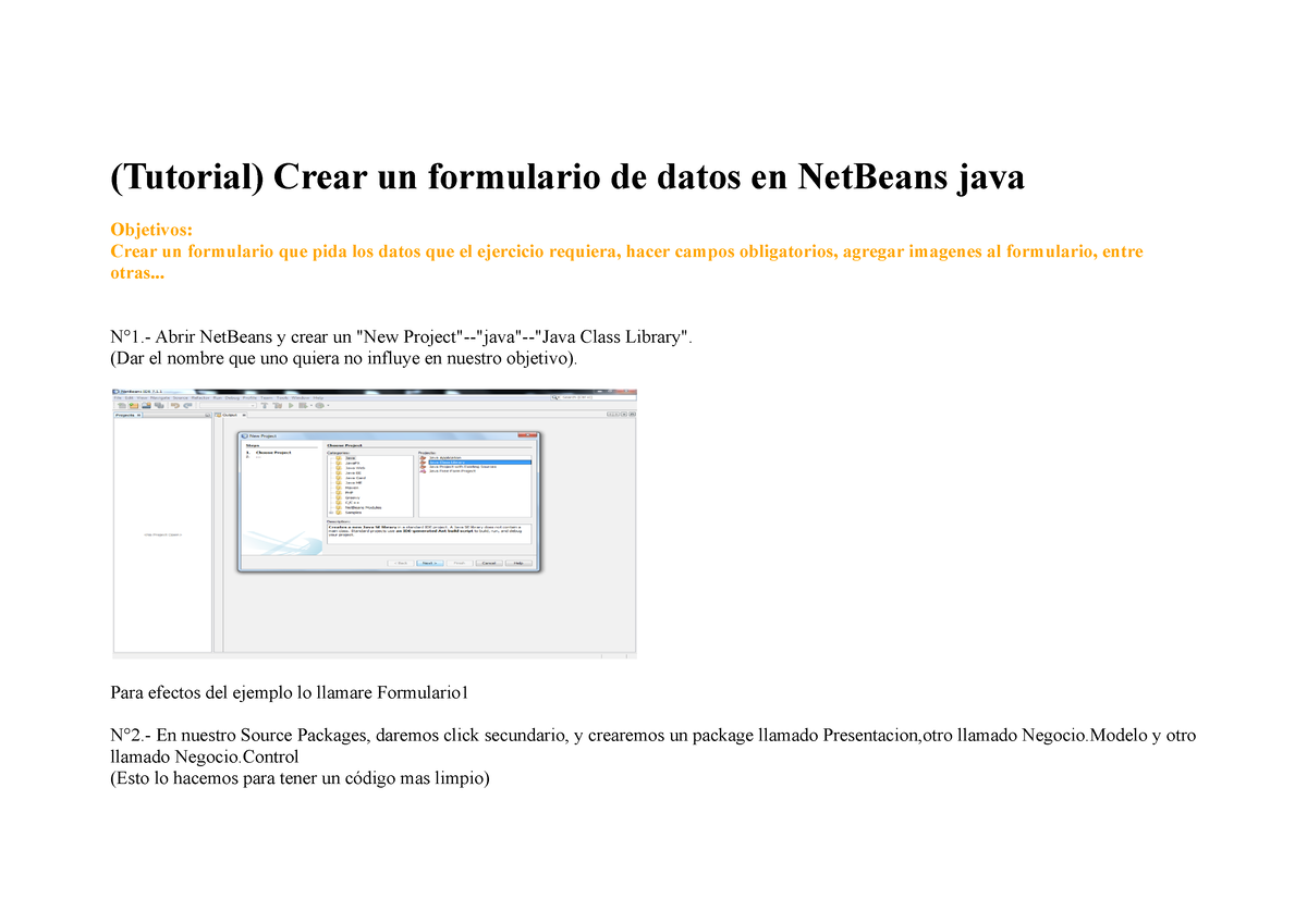 Formularios En Netbeans Tutorial Crear Un Formulario De Datos En Netbeans Java Objetivos 1258