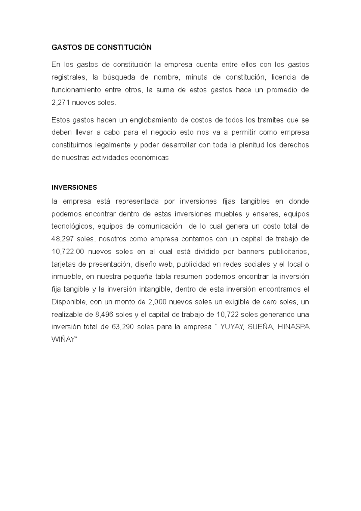 Gastos DE Constitución - GASTOS DE CONSTITUCIÓN En los gastos de ...