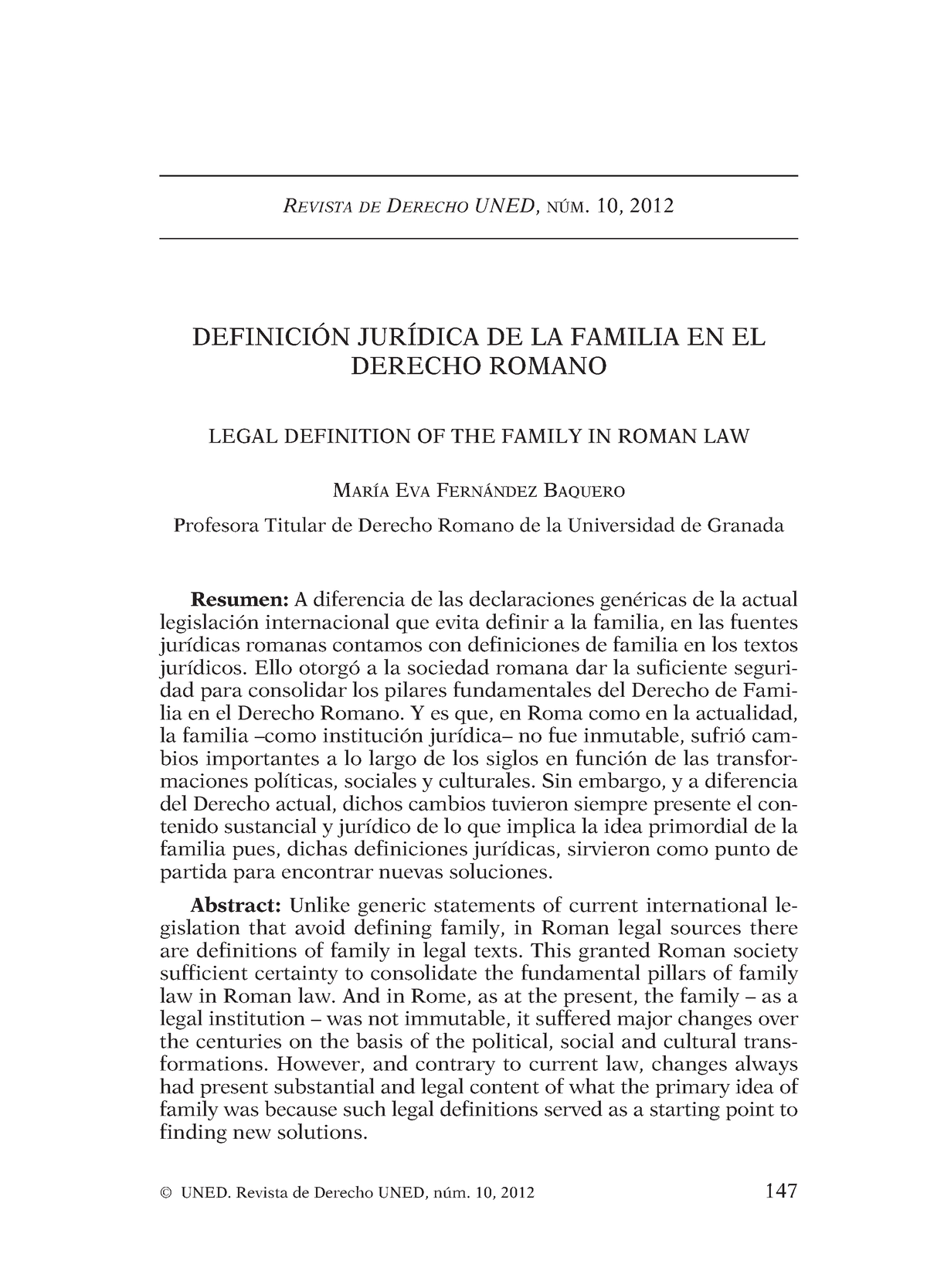 Documento Familia - DEFINICIÓN JURÍDICA DE LA FAMILIA EN EL DERECHO ...