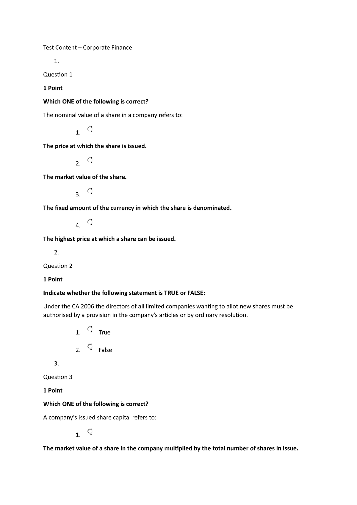 test-content-corporate-finance-example-of-multiple-choice-questions