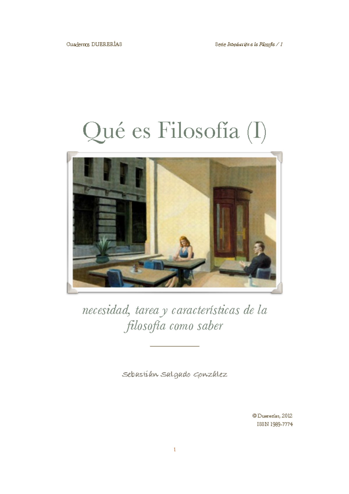 Filosofia I Este documento nos habla