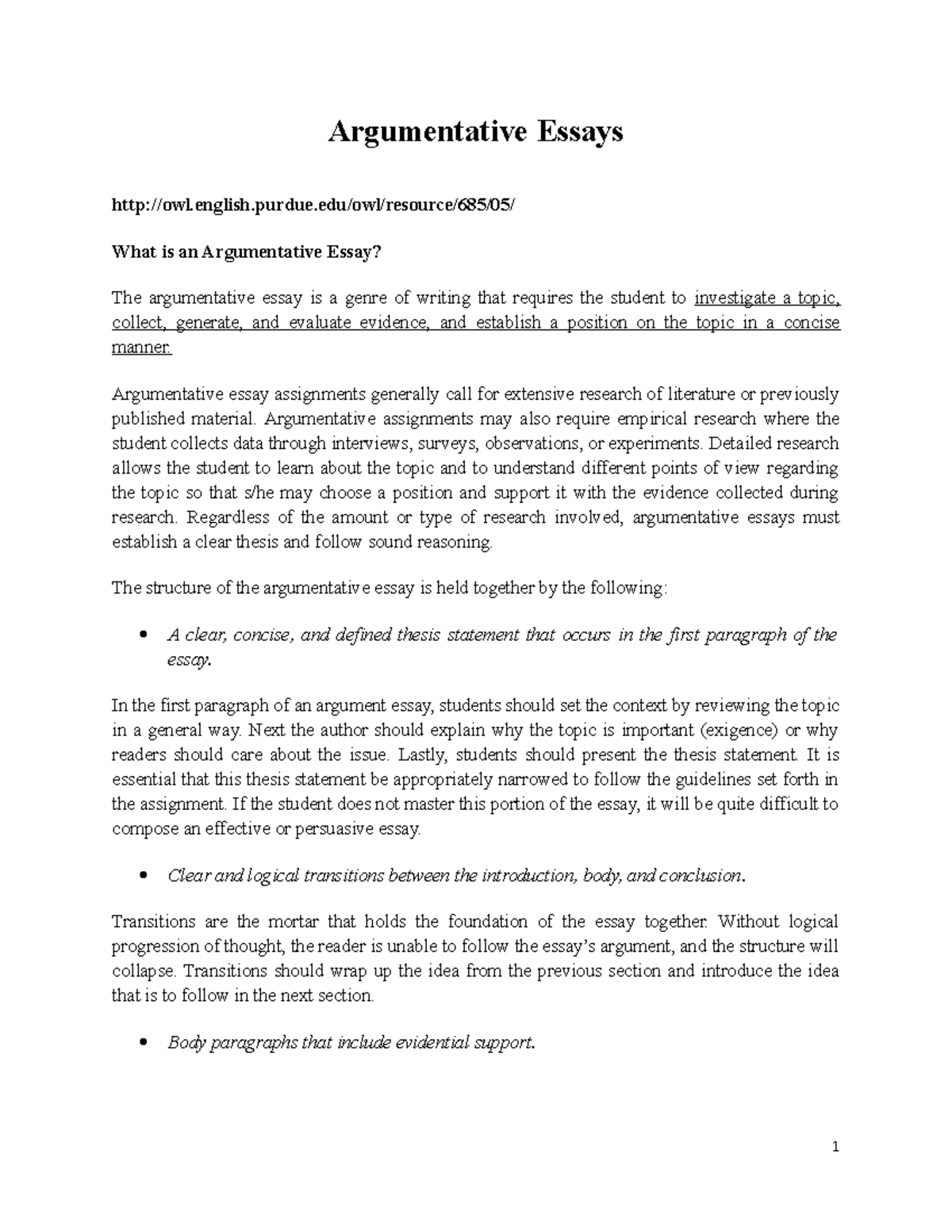 how to write an introduction for an argumentative research paper