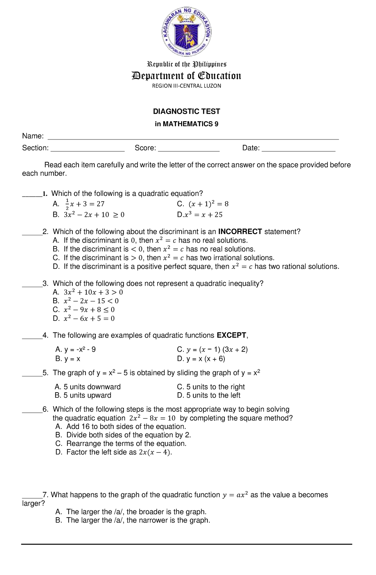 diagnostic-test-in-math-final-republic-of-the-philippines-department