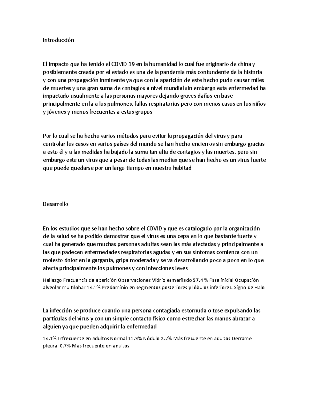Ensayo covid 1243 - Introducción El impacto que ha tenido el COVID 19 ...