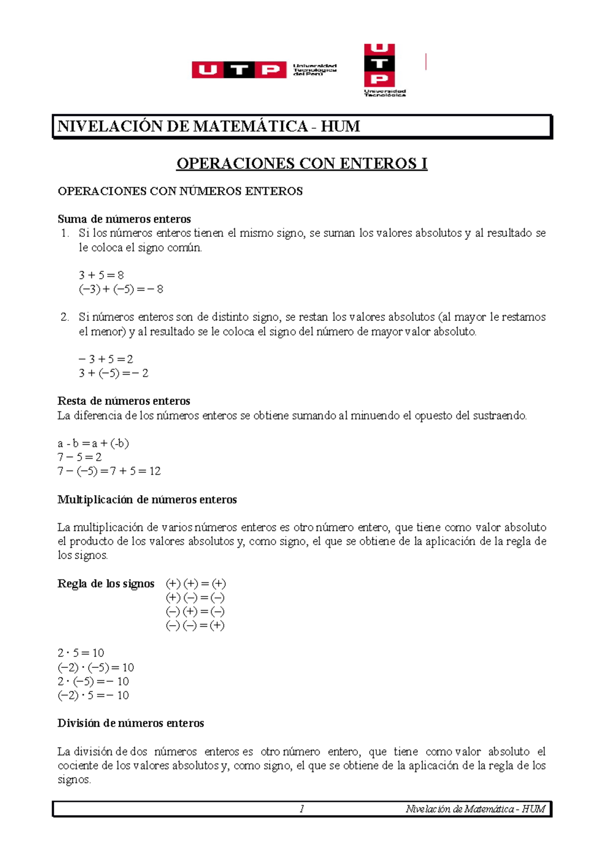 Ejercicos S1 Ejercicios De NivelaciÓn De MatemÁtica Hum