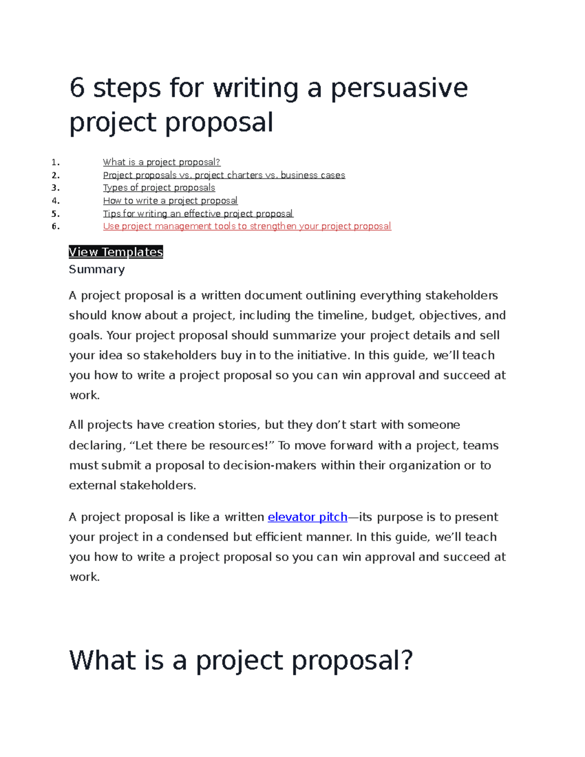 6 steps for writing a persuasive project proposal - project charters vs ...