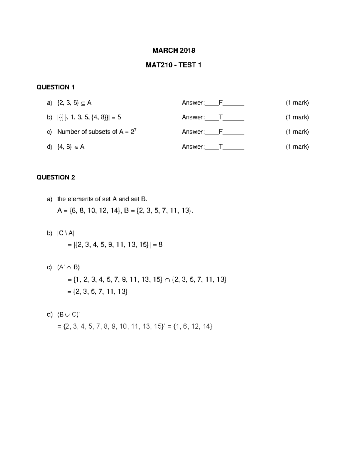 Test 1 Mat210 Mar2018 Revision A March 2018 Mat210 Test 1 Question
