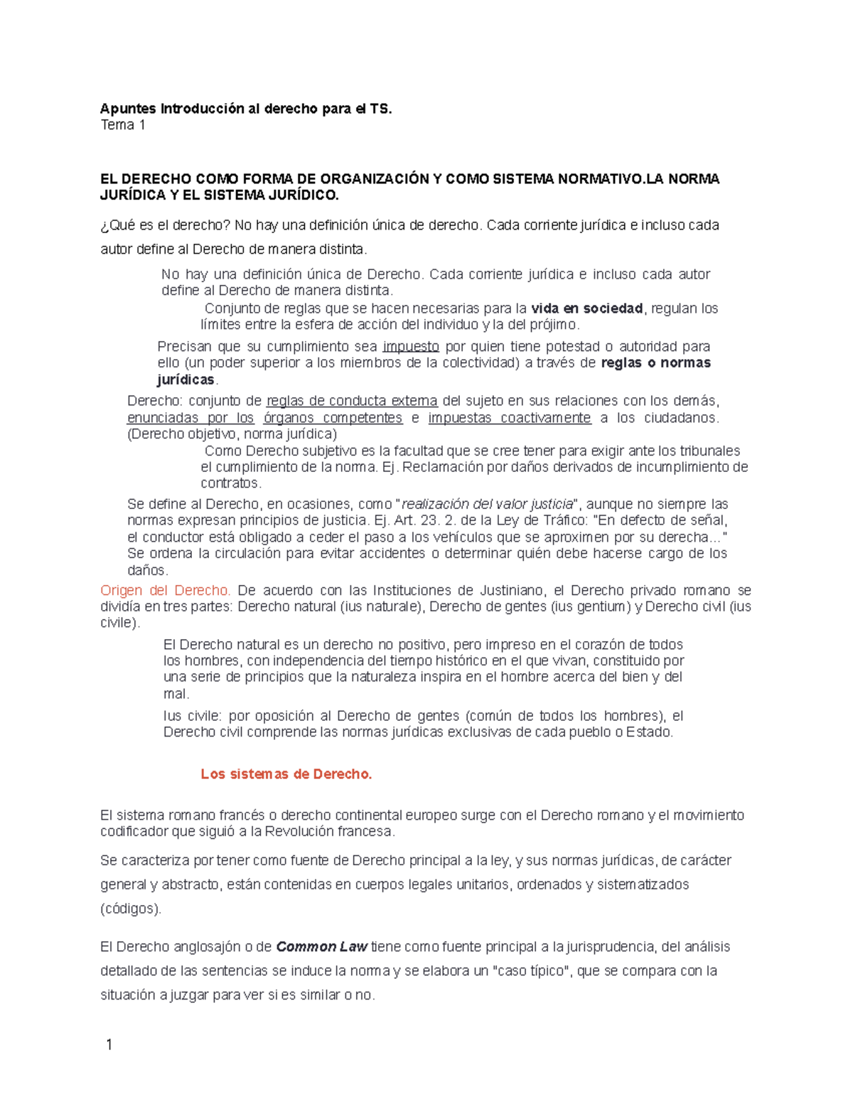 Tema 1 Derecho CIVIL - Apuntes 1 - Apuntes Al Derecho Para El TS. Tema ...