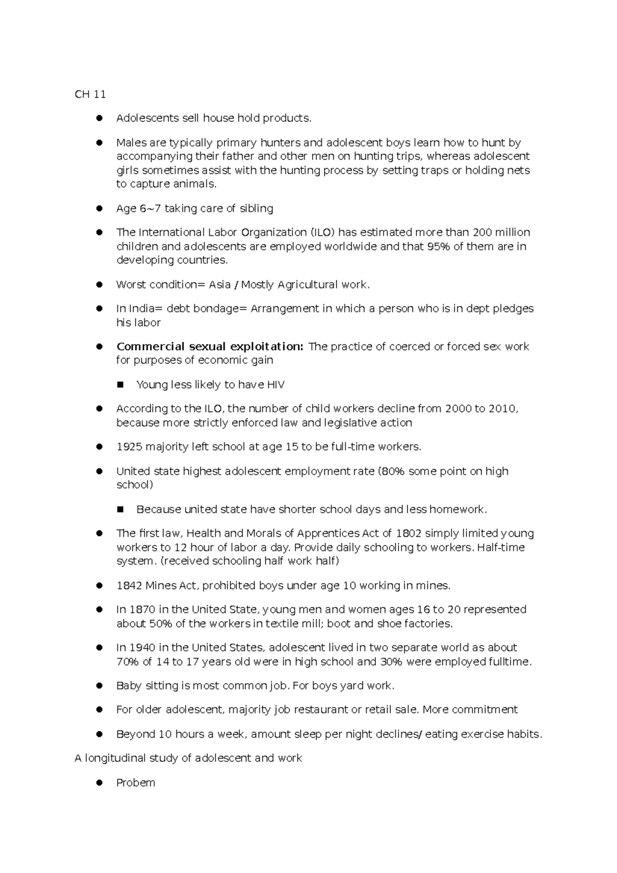 CH 11 - Summary Adolescence and Emerging Adulthood - CH 11 Adolescents ...