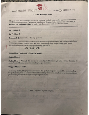 Lab+09+Groundwater - Lab 9 questions and answers (some material ...
