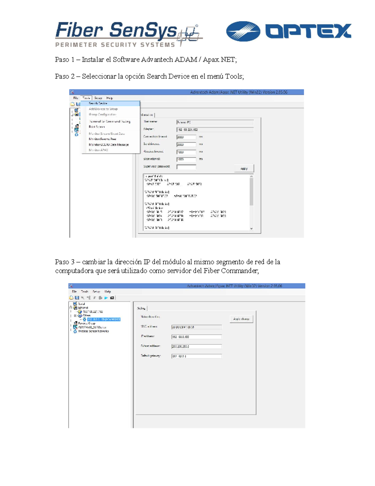 Paso a Paso para configuración del ADAM 6060 en Fiber Commander - Sp ...