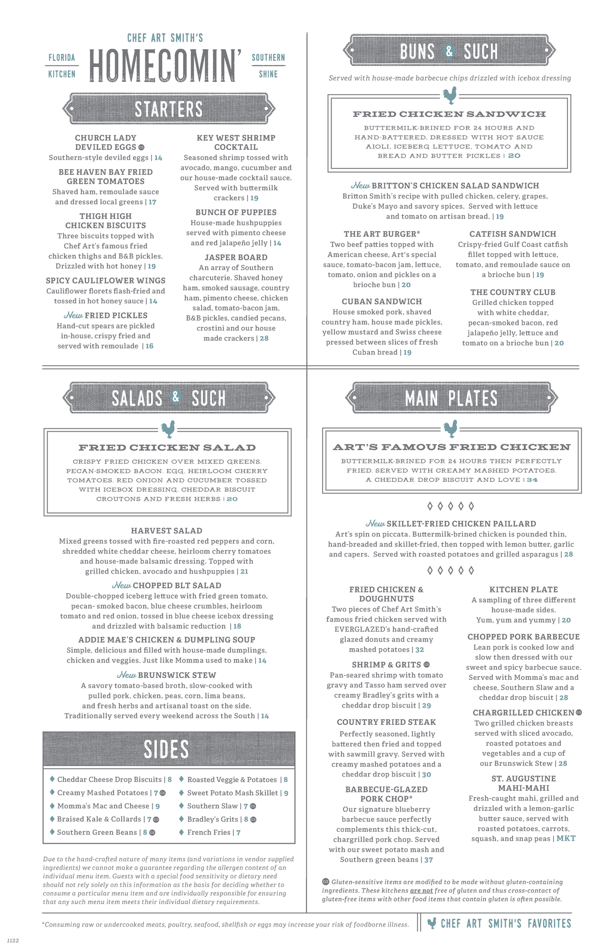 Note starters *Consuming raw or undercooked meats