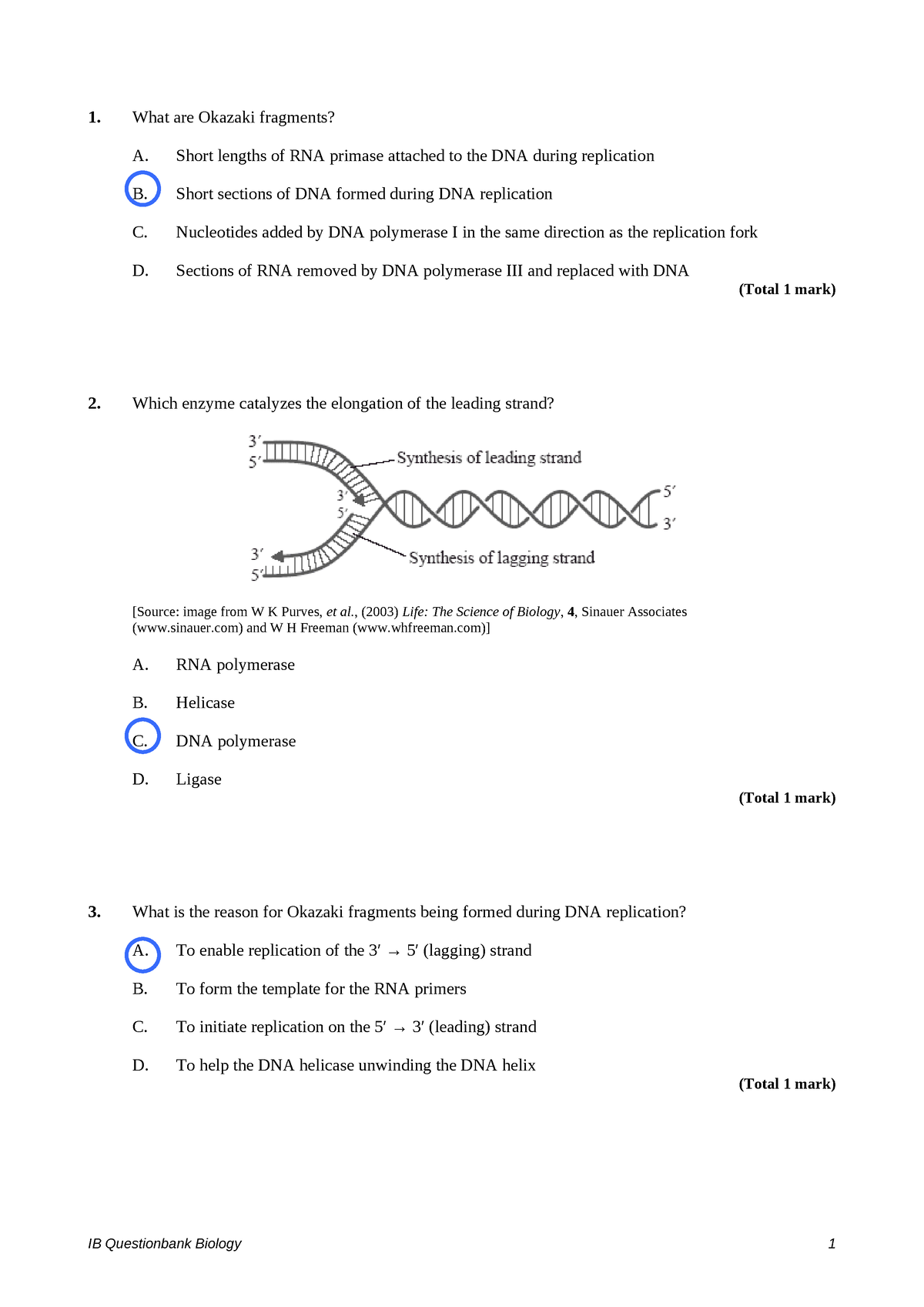 critical thinking questions about dna