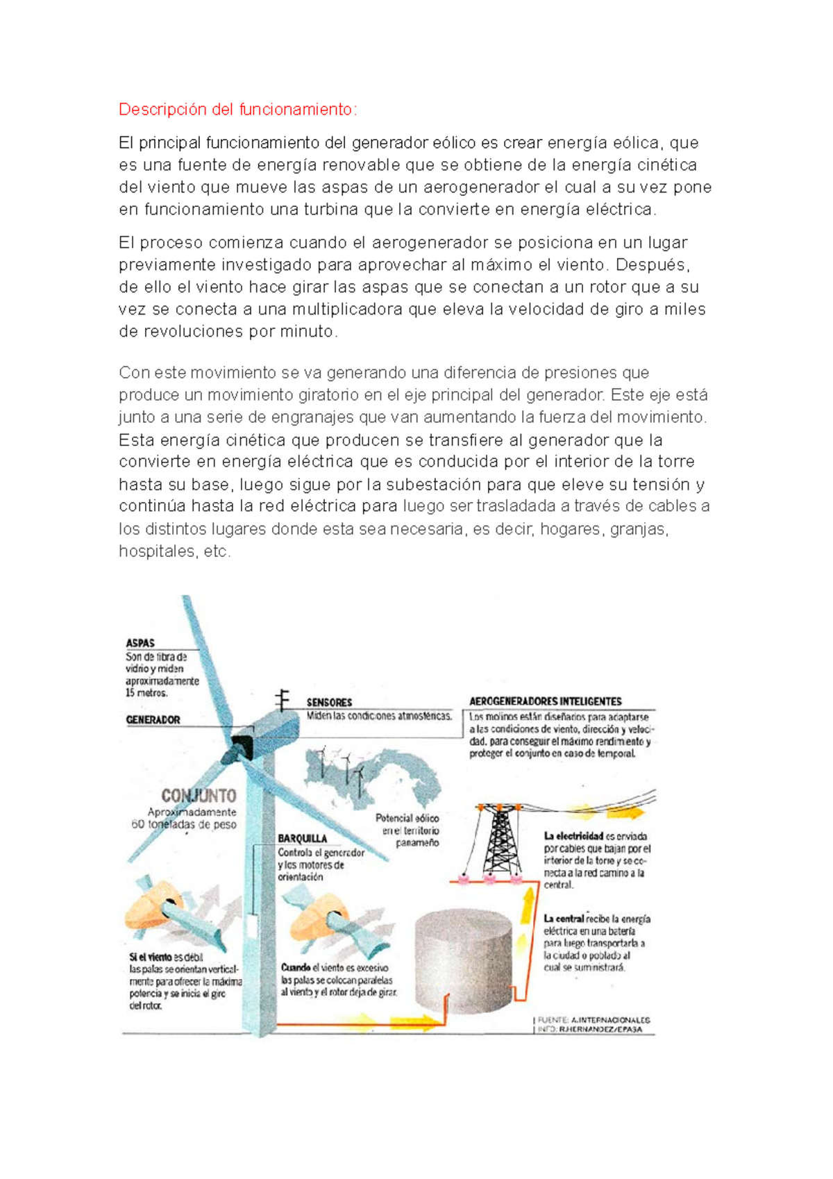 Proyecto Fisica - Generador eólico UN TRABAJO QUE DEJARON SOBRE EL TEMA ...