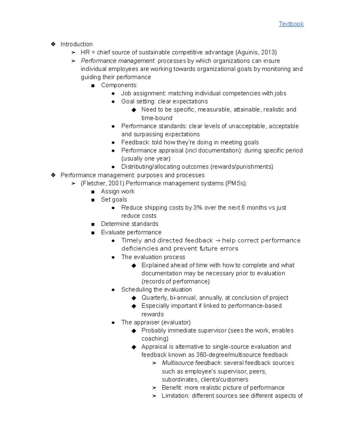1. Textbook Reading Ch 12 Performance Management and Motivation ...