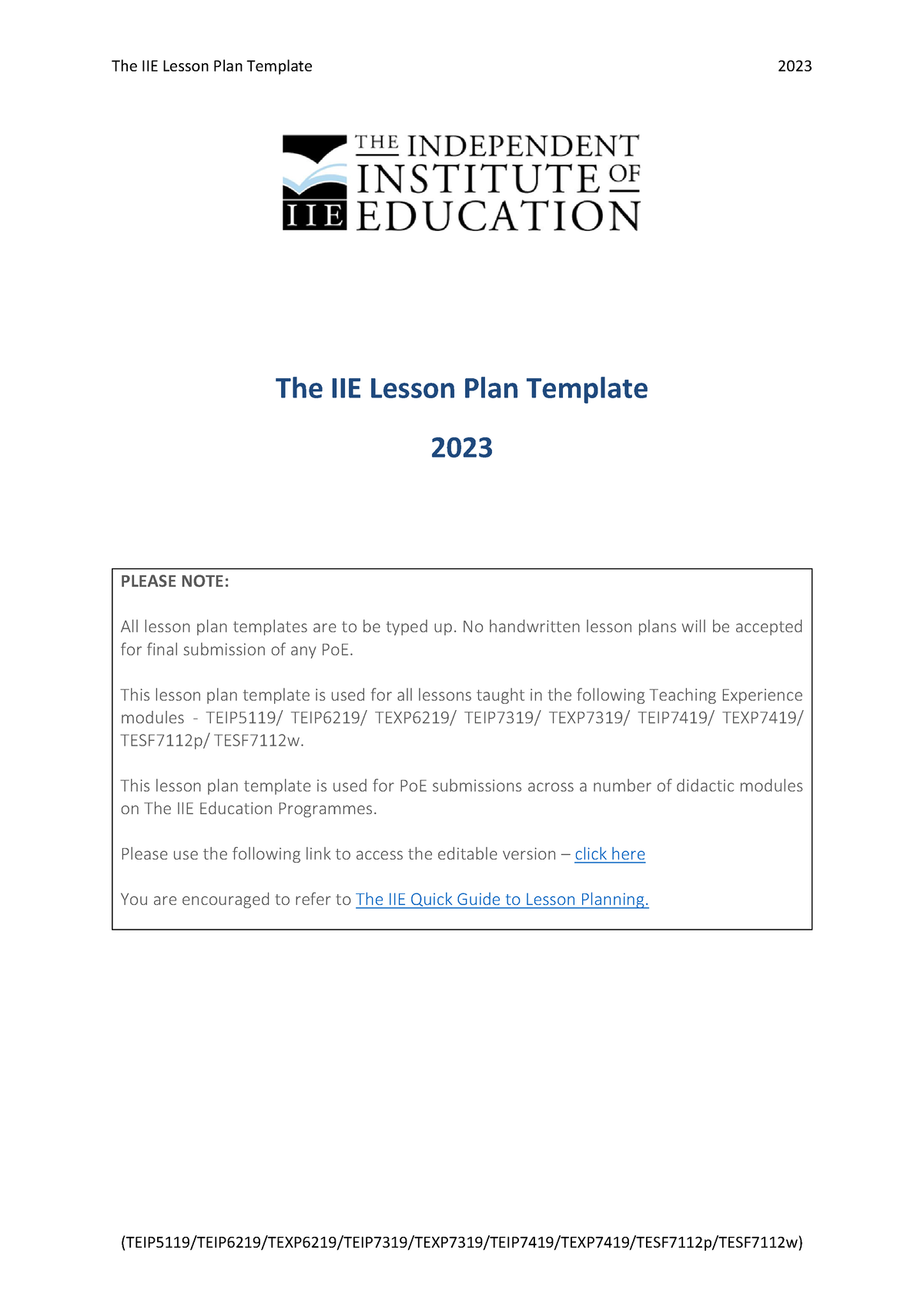 TEIP6219 TE204 Lesson Plan Template PLEASE NOTE All Lesson Plan   Thumb 1200 1697 