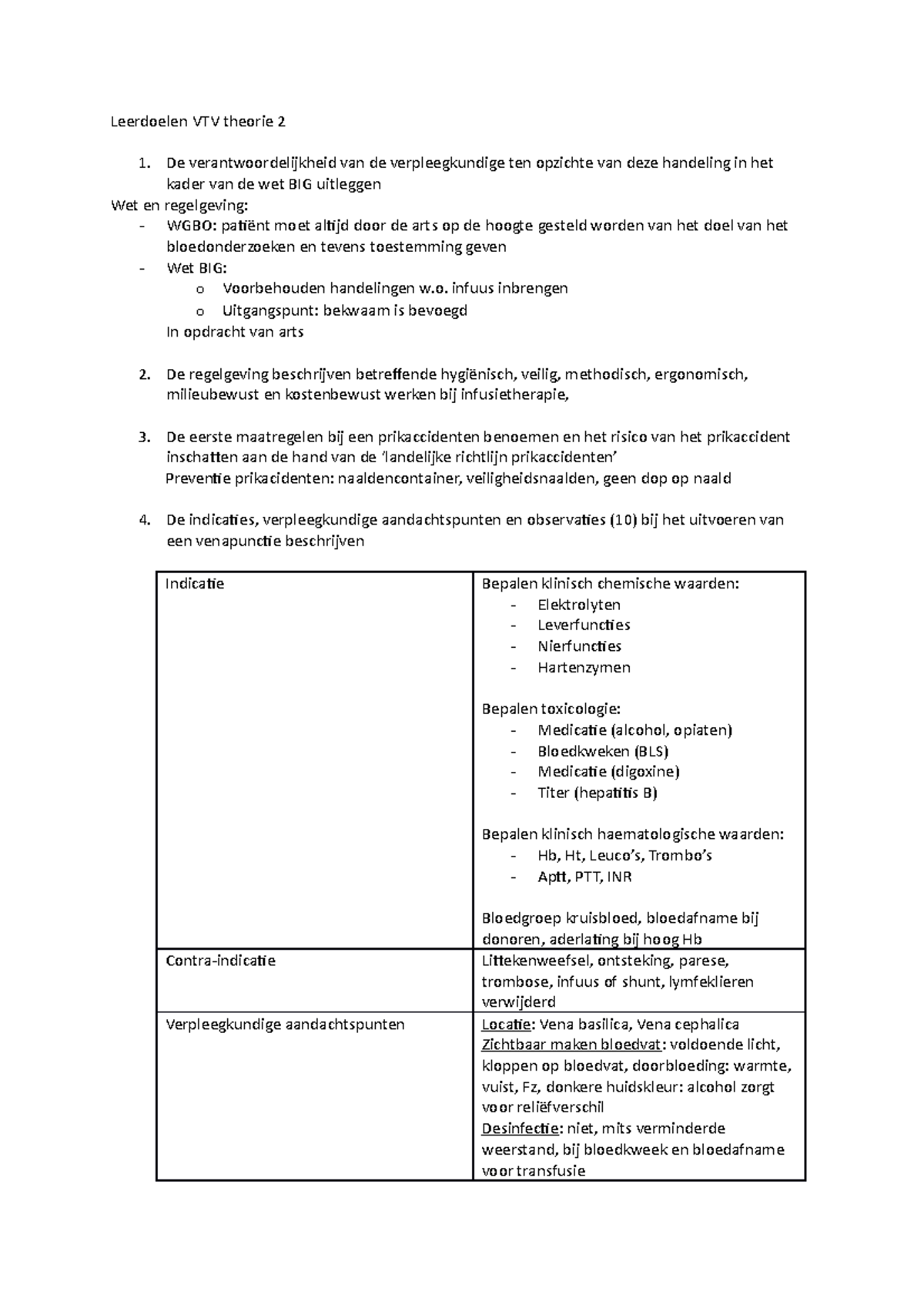 Leerdoelen VTV Theorie Jaar 2 - Deel 1 - Leerdoelen VTV Theorie 2 De ...