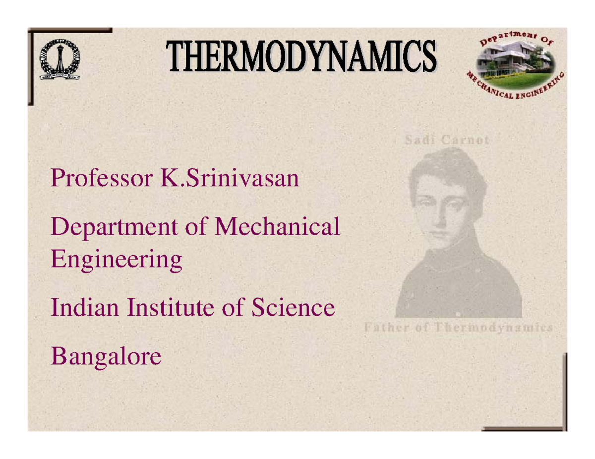 Module 1 - Lecture notes 1-10 - Professor K Department of Mechanical ...