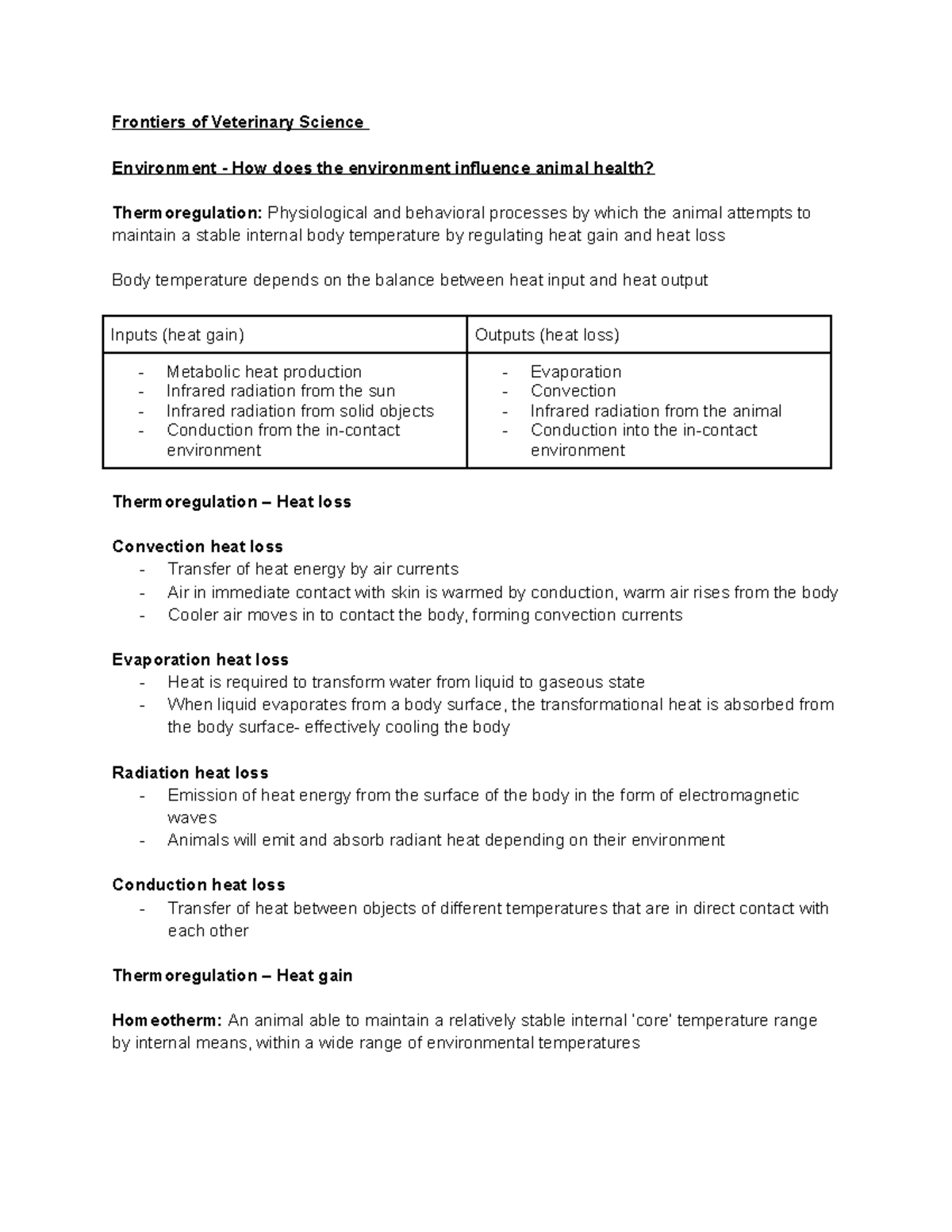 VETS2001 9 Frontiers of Veterinary Science Lecture Notes - Frontiers of ...