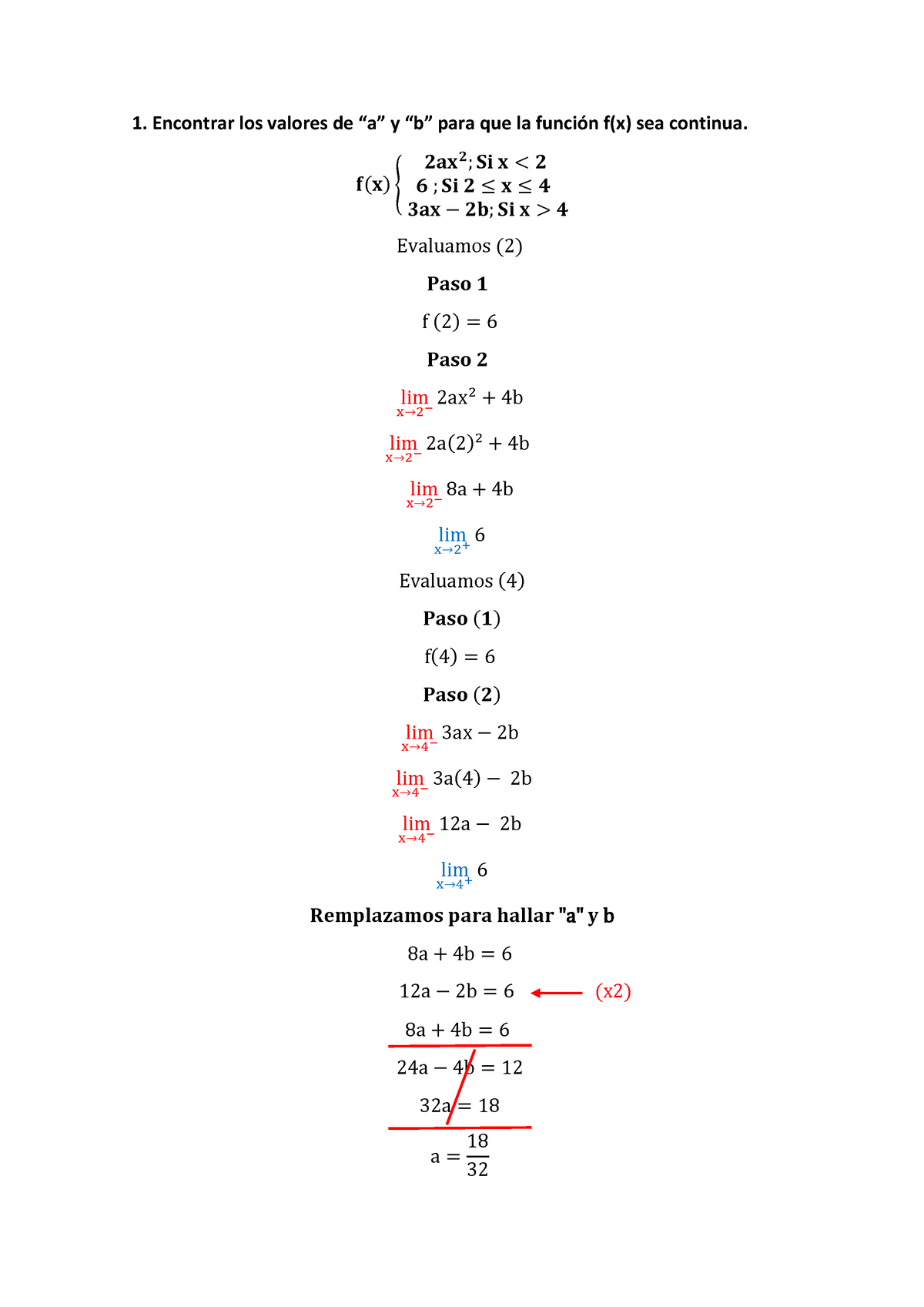 APUTNES NCNEWCNCER - Encontrar Los Valores De “a” Y “b” Para Que La ...