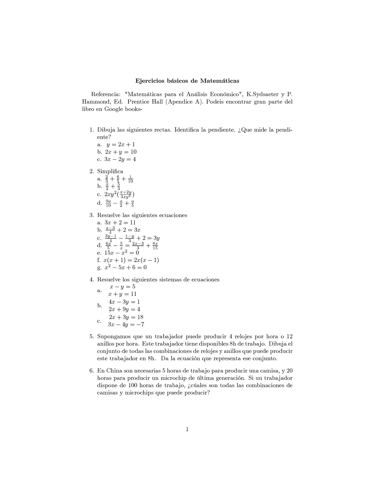 Ejercicios Mat Practica sobre la teoría Ejercicios bsicos de Matemticas Referencia Studocu