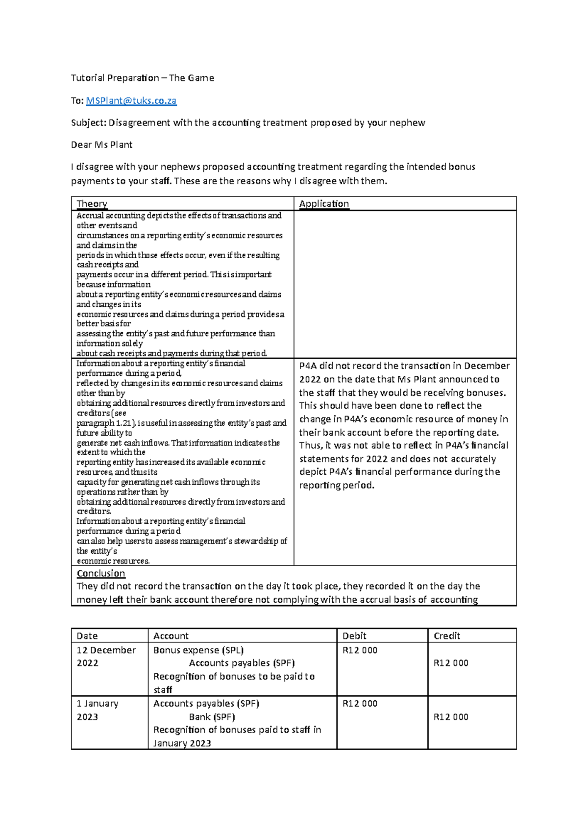 Tutorial Preparation - Answer attempt - Tutorial Preparation – The Game ...