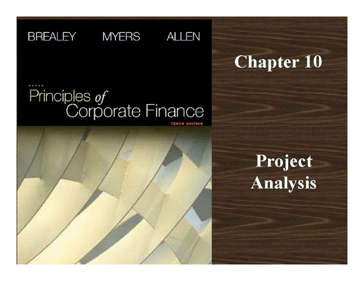 Chuong 10 Project Analysis - Chapter 10 Project Analysis Sensitivity ...