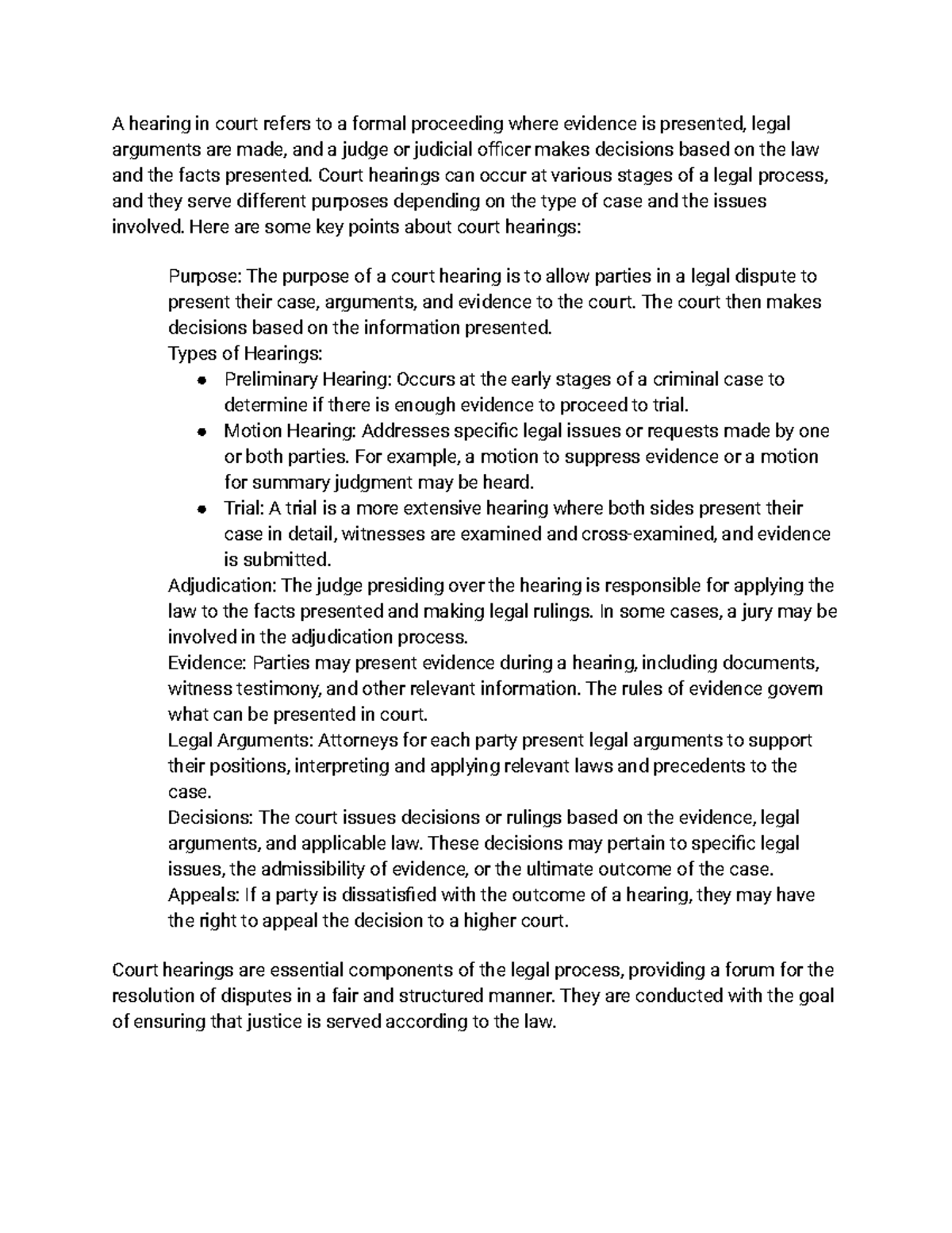 Court understanding - Summary Ghana Legal System - A hearing in court ...