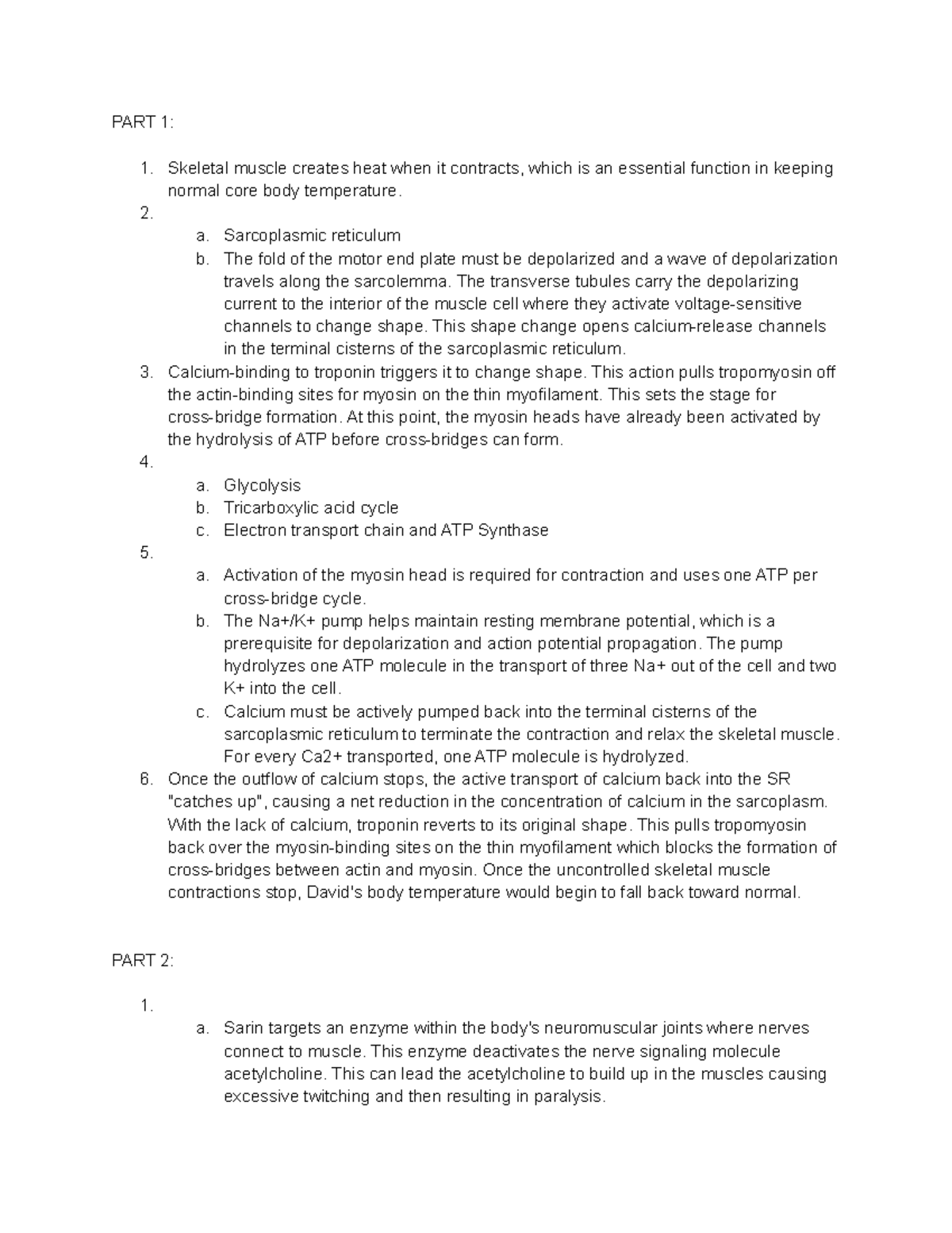 BIO 40A - Muscular System Case Study - PART 1: Skeletal muscle creates ...