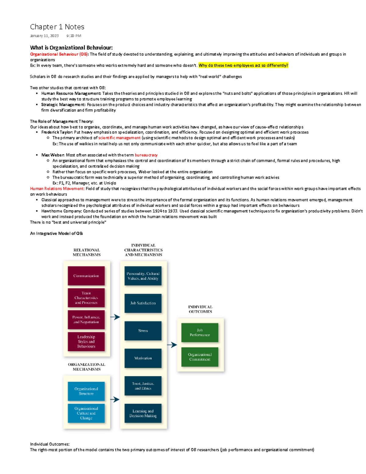 MOS+2181+Week+1 - Week+1-4- mos 2181 notes - What is Organizational ...