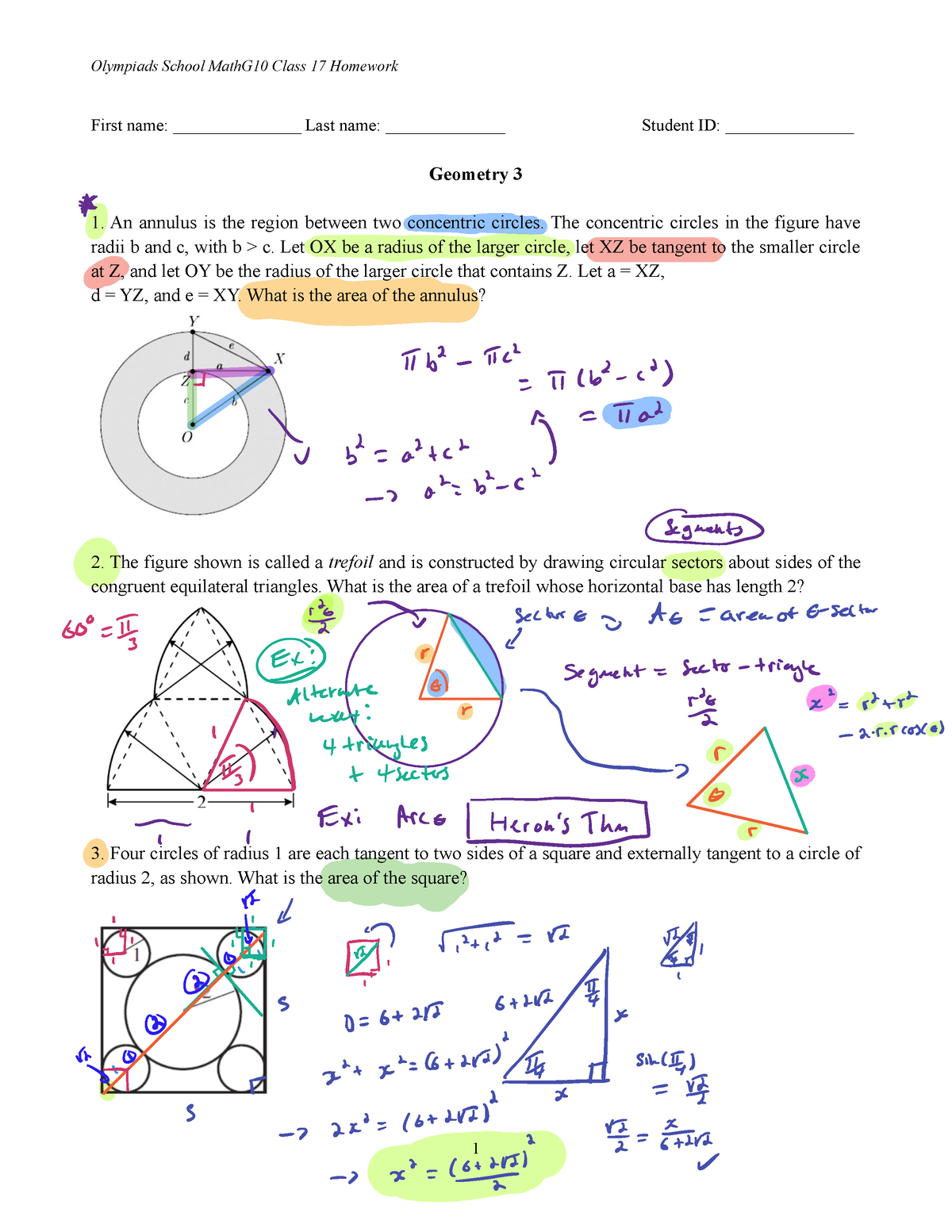 olympiads school homework