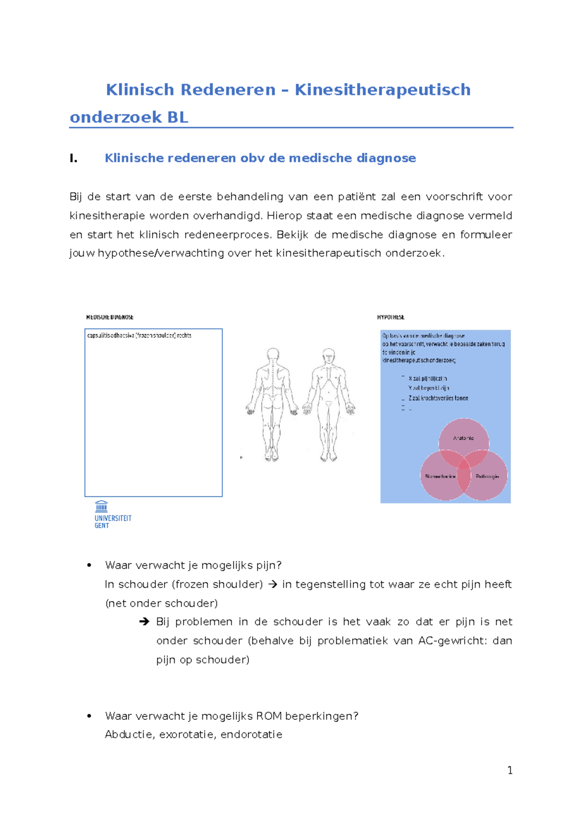 Klinisch Redeneren KO BL - Klinisch Redeneren – Kinesitherapeutisch ...