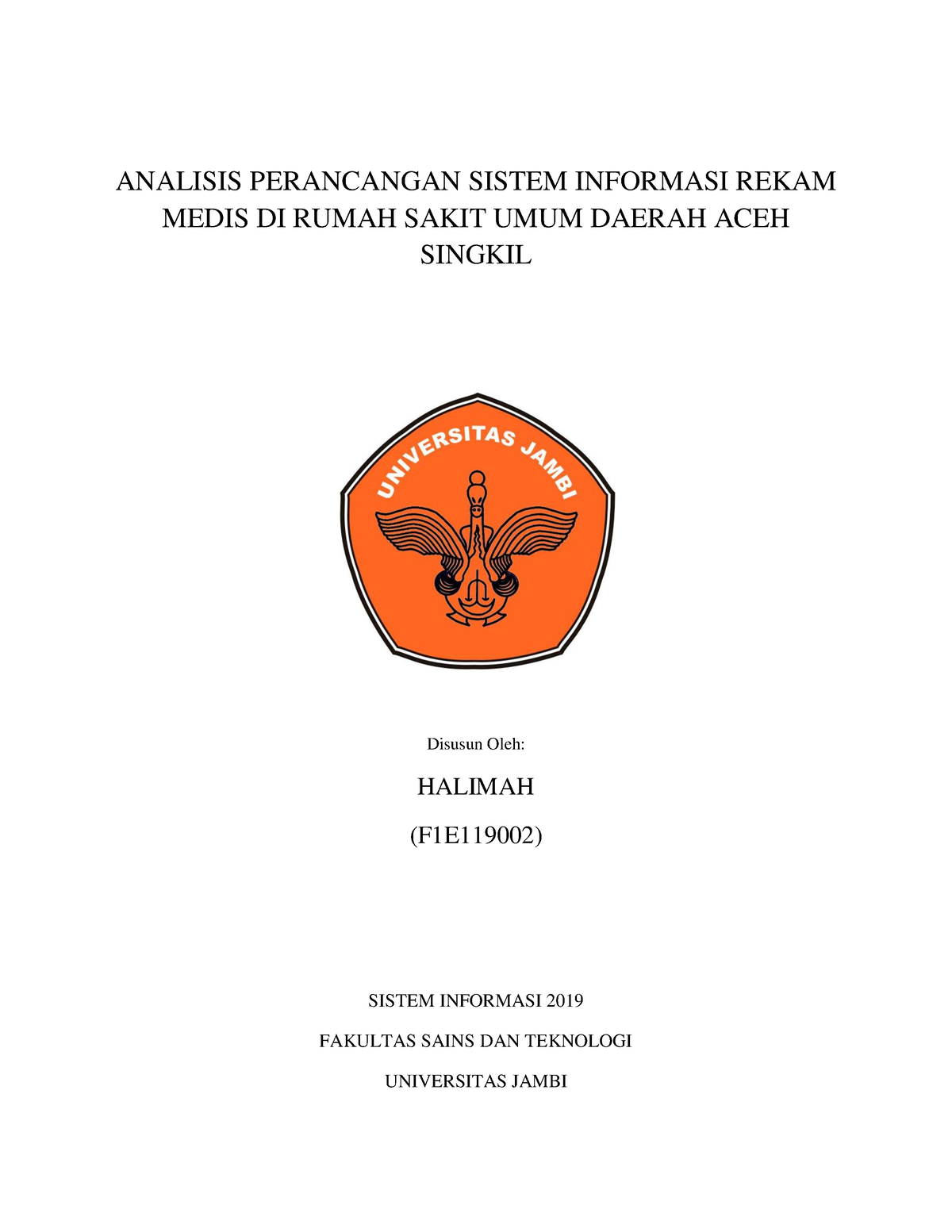 ANALISIS PERANCANGAN SISTEM INFORMASI - Rumah Sakit Merupakan Institusi ...