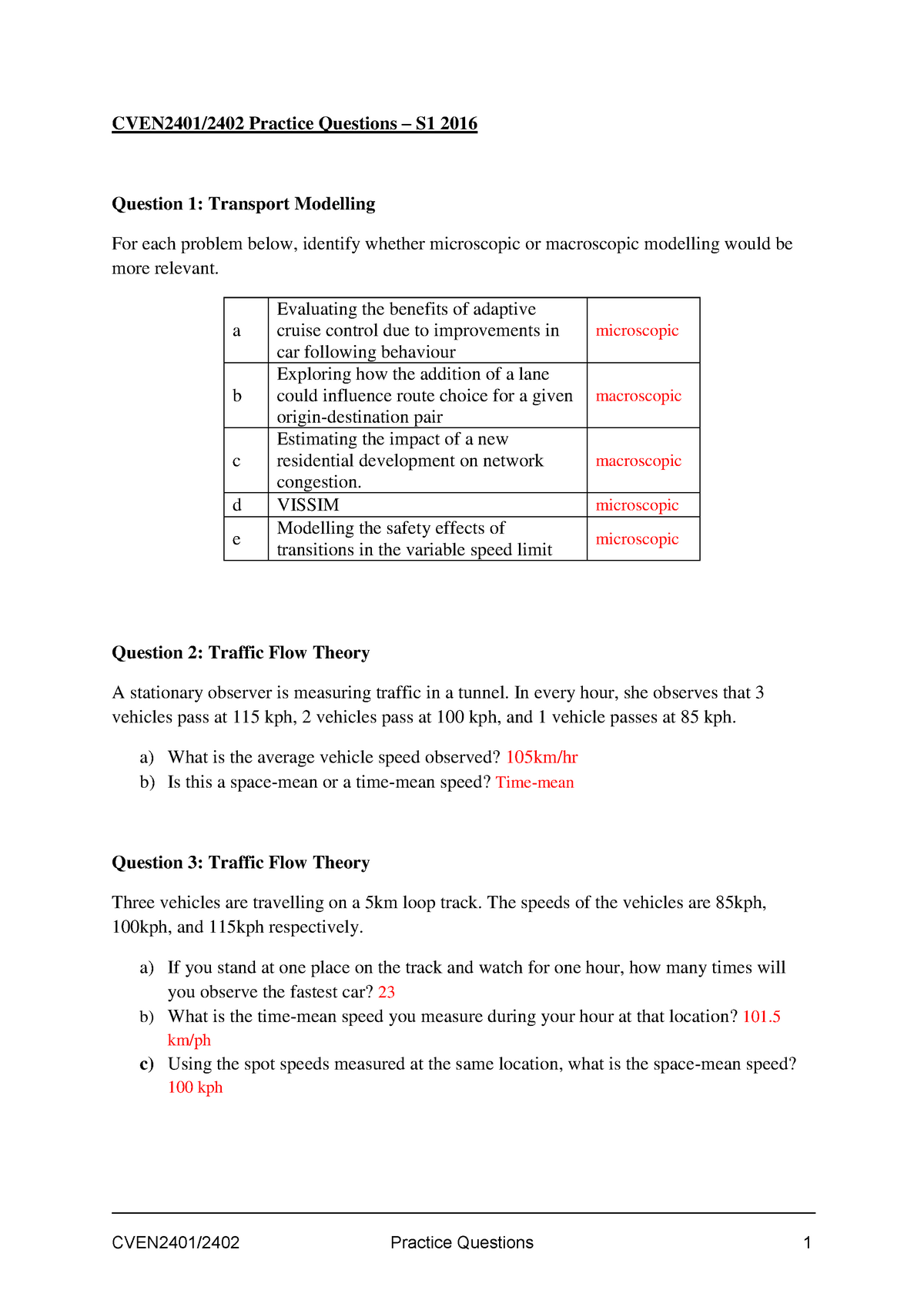 Sample/practice Exam 4 April 2017, Answers - CVEN2401/2402 Practice ...