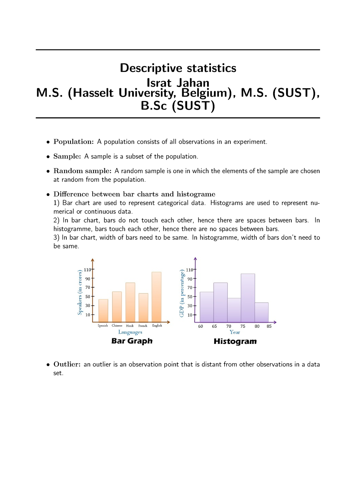 descriptive statistics assignment pdf