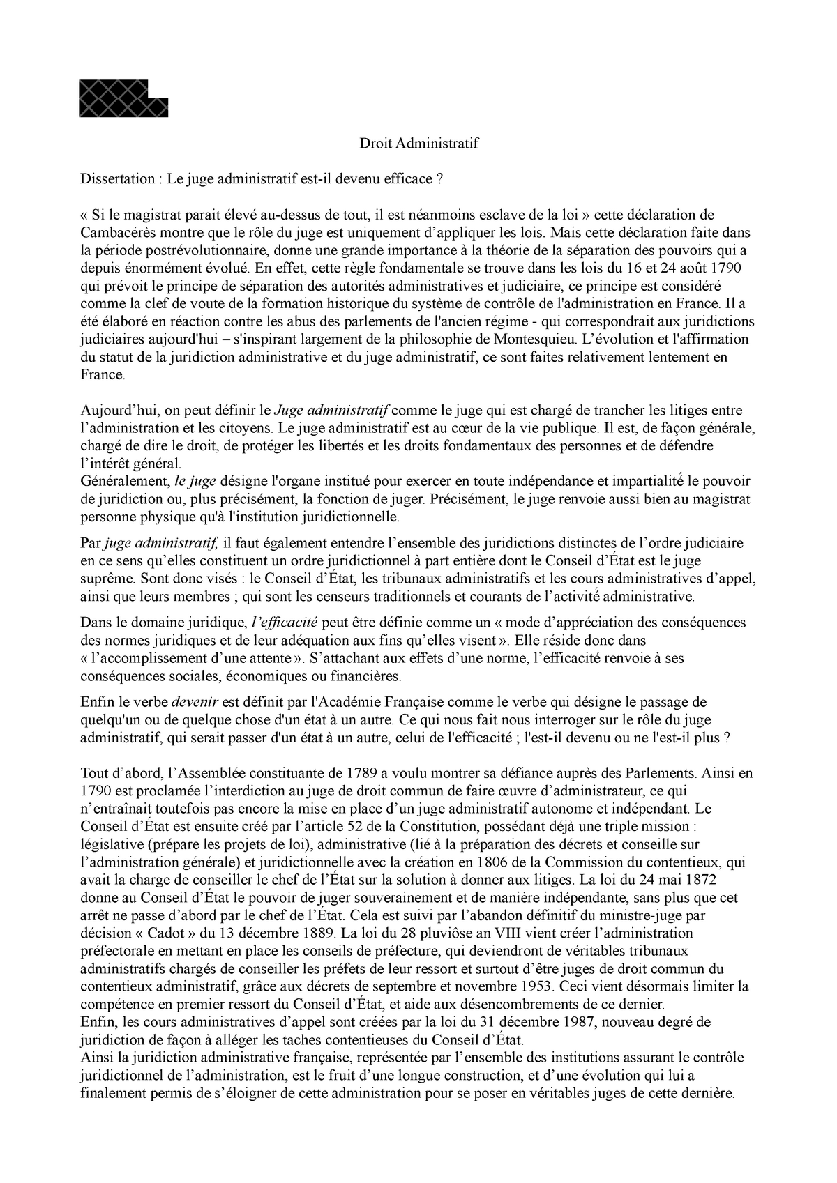 dissertation la science administrative et le droit administratif