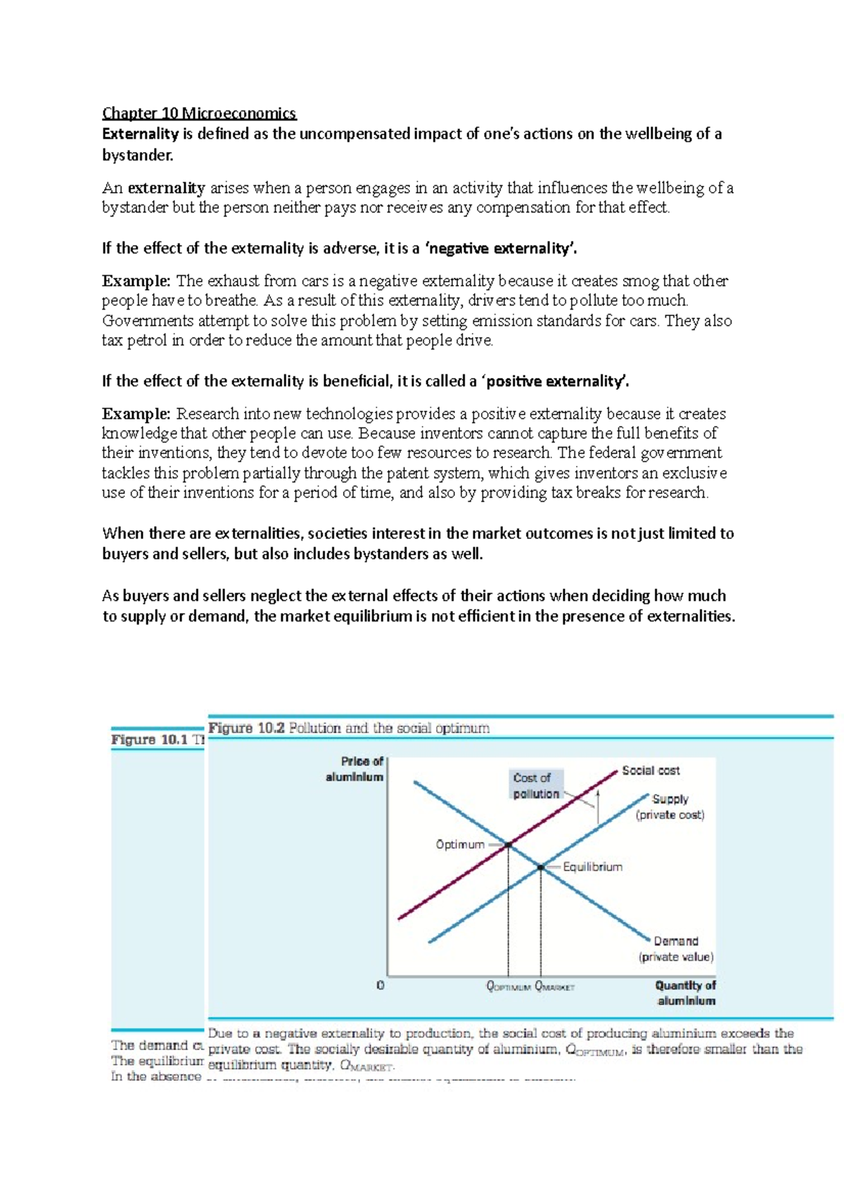 Chapter 10 Microeconomics - Chapter 10 Microeconomics Externality is ...