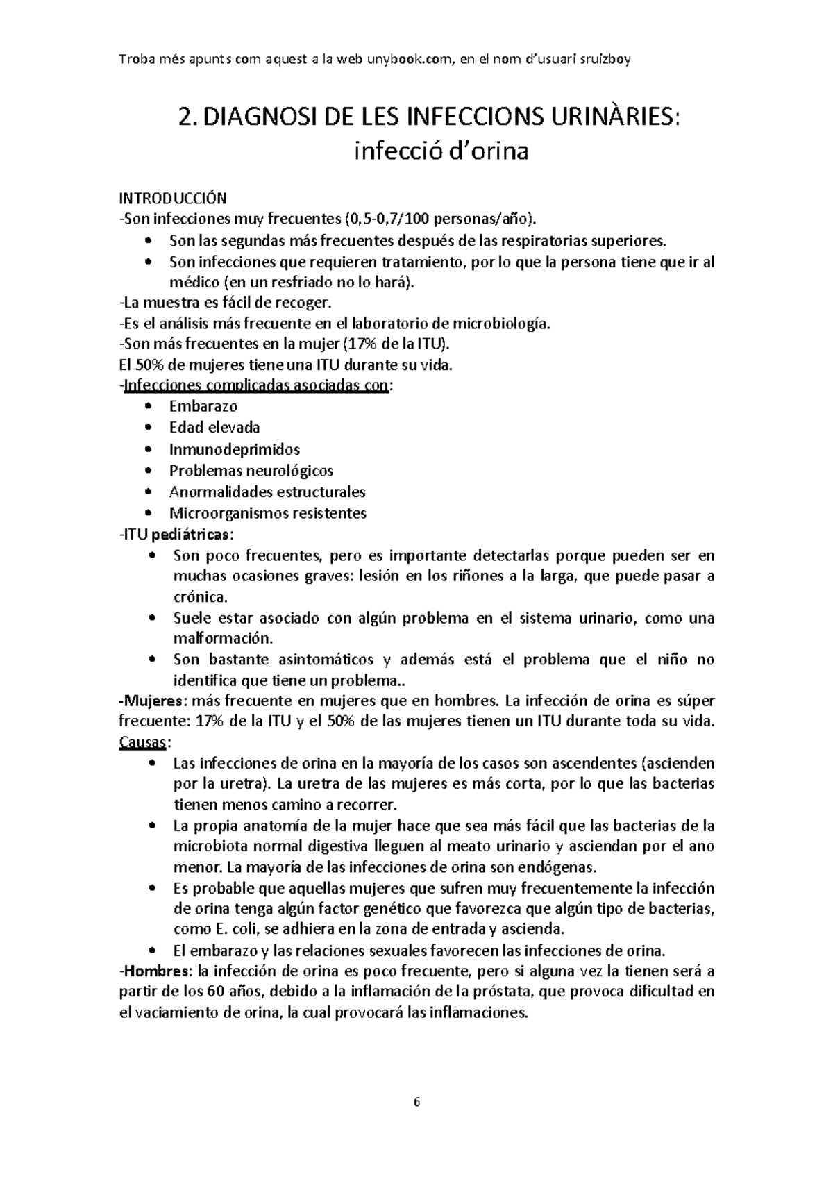 infeccions urinàries 1 - Troba més apunts com aquest a la web unybook ...