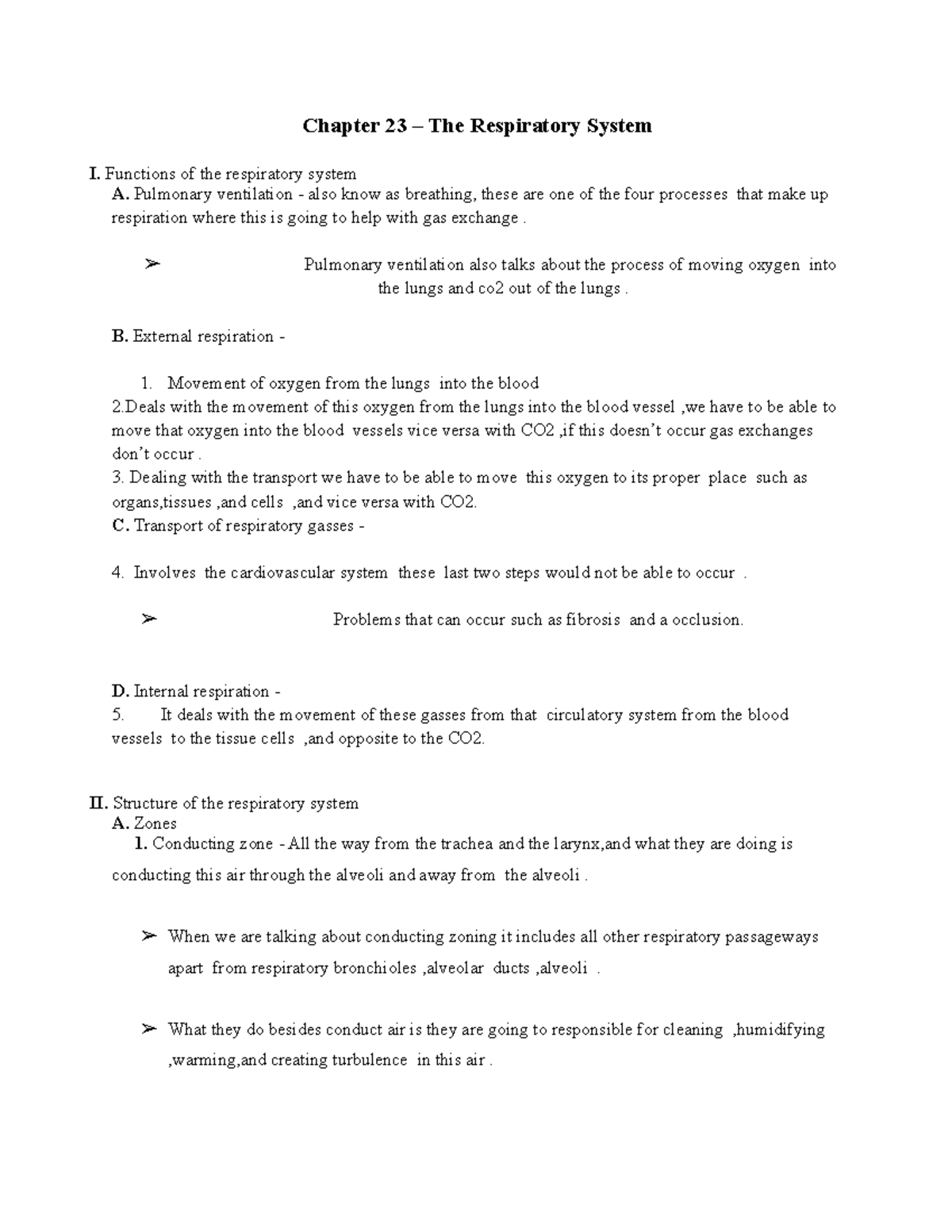 Chapter 23 The Respiratory System Flashcards – JGJR
